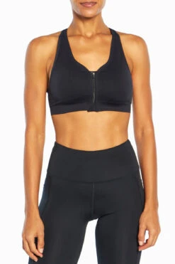 Marika Savannah Seamless Front Zip Sports Bra -Sportswear Sales Store MLB0770A 001.3957