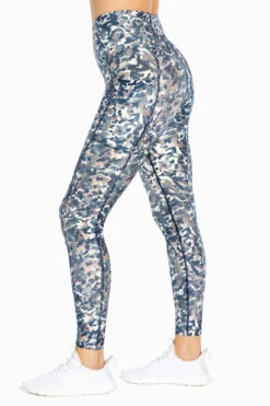 Marika High Rise Side Pocket Ankle Legging - Elderberry Ikat Camo -Sportswear Sales Store MLL1145A 1KR.66764