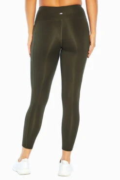 Marika High Rise Side Pocket Ankle Legging - Rosin Green -Sportswear Sales Store MLL1145A 3I6.8711