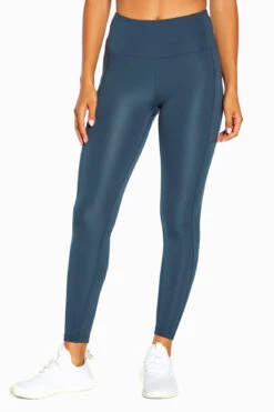 Marika High Rise Side Pocket Ankle Legging - Midnight Navy -Sportswear Sales Store MLL1145A 48Q.5934