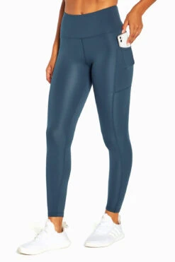 Marika High Rise Side Pocket Ankle Legging - Midnight Navy