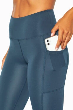 Marika High Rise Side Pocket Ankle Legging - Midnight Navy -Sportswear Sales Store MLL1145A 48Q.5941