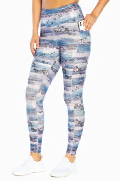 Marika High Rise Side Pocket Ankle Legging - Heron Distressed Floral