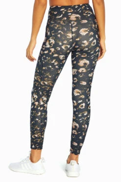 Marika Distressed Side Pocket Leopard Ankle Legging -Sportswear Sales Store MLL1627A 10P.56587