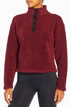 Marika Tyra Cropped Sherpa Pullover