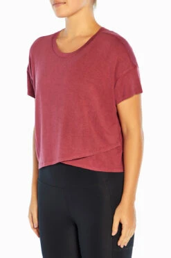 Marika Switchback Cropped Short Sleeve Tee -Sportswear Sales Store MLT4282A 6EY.49323