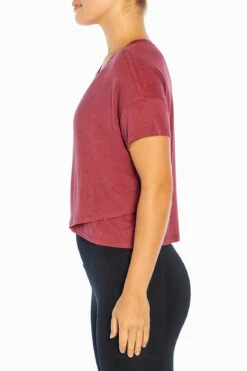 Marika Switchback Cropped Short Sleeve Tee -Sportswear Sales Store MLT4282A 6EY.49324