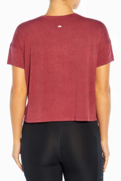Marika Switchback Cropped Short Sleeve Tee -Sportswear Sales Store MLT4282A 6EY.49326